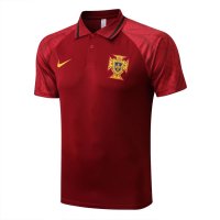 Portugal Soccer Polo Jersey Replica Burgundy Mens 2022