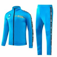 Napoli Soccer Training Suit Jacket + Pants Blue Mens 2022/23