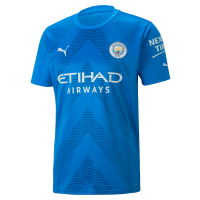 Manchester City Goalkeeper Blue Soccer Jersey Replica Mens 2022/23