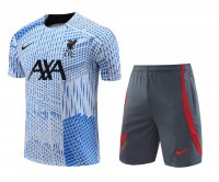 Liverpool Soccer Jersey + Short Replica Blue 2023/24 Mens
