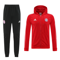 Bayern Munich Soccer Jacket + Pants Replica Red 2022/23 Mens (Hoodie)