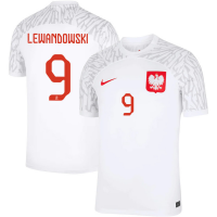 Poland Soccer Jersey Replica Home 2022/23 Mens (Lewandowski #9)