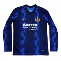 Inter Milan Soccer Jersey Replica Home Long Sleeve Mens 2021/22