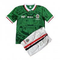 Mexico Soccer Jersey + Short Replica Retro Home Youth 1998