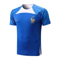 France 2022 Blue Soccer Training Jersey Replica Mens