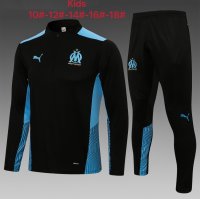 Olympique Marseille Soccer Training Suit Replica Black Youth 2021/22