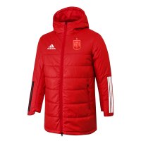 Spain Cotton Winter Soccer Jacket Red 2022 Mens