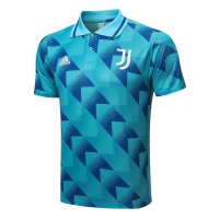Juventus Soccer Polo Jersey Replica Blue Mens 2022/23
