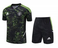 Manchester United Soccer Jersey + Short Replica Green 2023/24 Mens