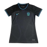 Brazil Soccer Jersey Replica Black - Shiny Blue Logo 2022 Womens (Special Edition)