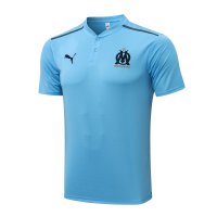 Olympique Marseille Soccer Polo Jersey Replica Sky Blue Mens 2021/22