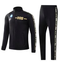 Napoli Soccer Training Suit Jacket + Pants Black Mens 2022/23