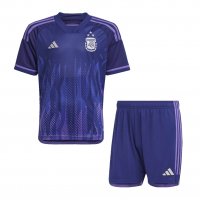 Argentina Soccer Jersey + Short Replica 3-Star Away 2022 Youth