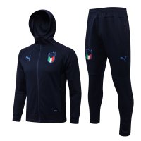 Italy Soccer Training Suit Jacket + Pants Hoodie Royal Mens 2021/22