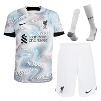 Liverpool Away Soccer Jersey + Short + Socks Replica Youth 2022/23