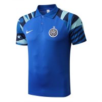 Inter Milan Soccer Polo Jersey Replica Blue Mens 2022/23