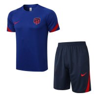 Atletico Madrid Soccer Jerseys + Short Replica Blue Mens 2021/22