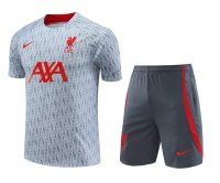 Liverpool Soccer Jersey + Short Replica Light Grey 2023/24 Mens