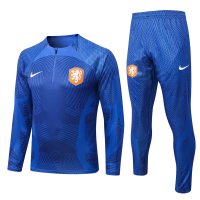 Netherlands Blue 3D Soccer Training Suit Replica Mens 2022