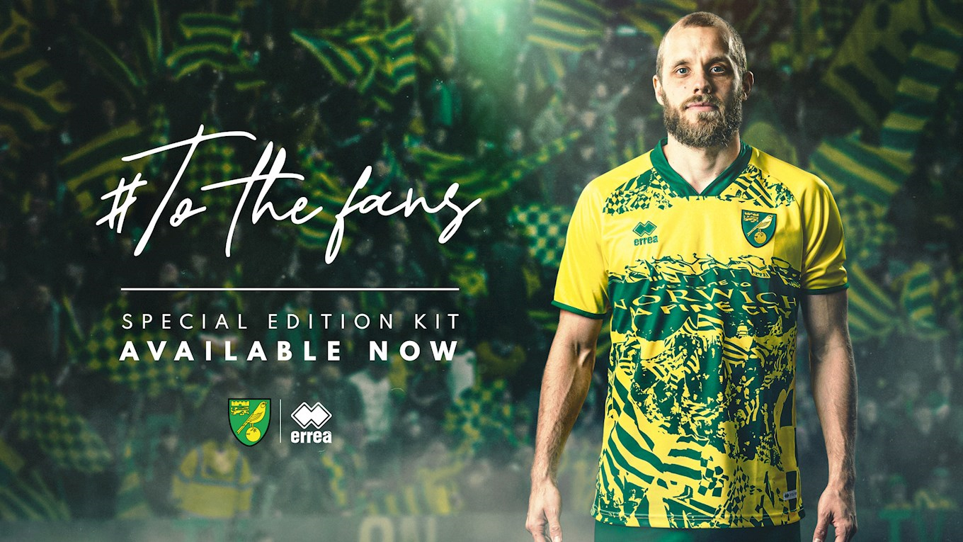 2021/22 Norwich City Yellow to the Fans Mens Soccer Jersey Replica 