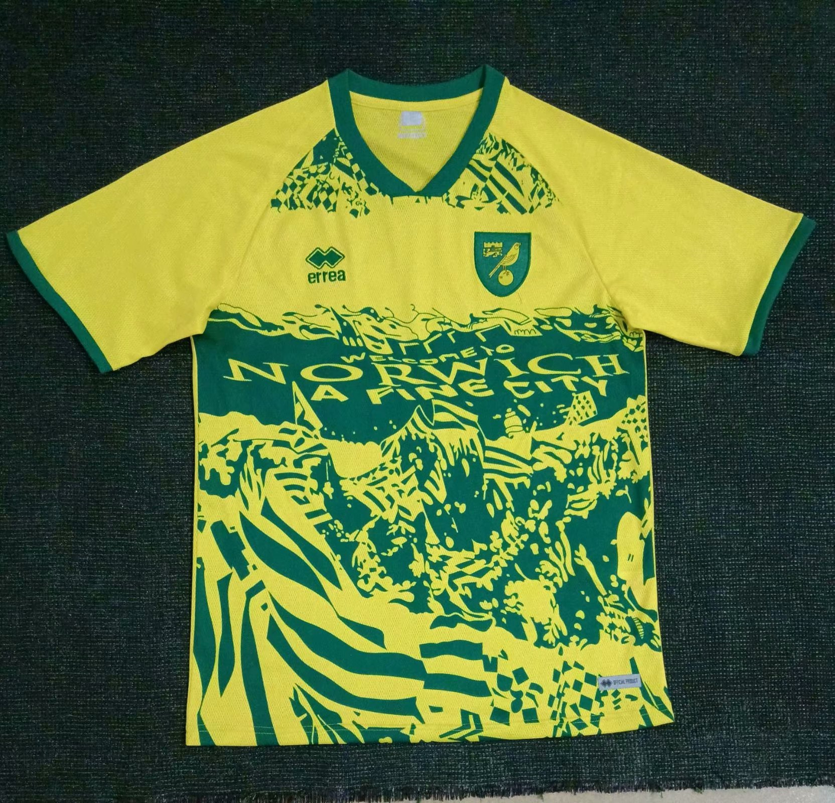 2021/22 Norwich City Yellow to the Fans Mens Soccer Jersey Replica 