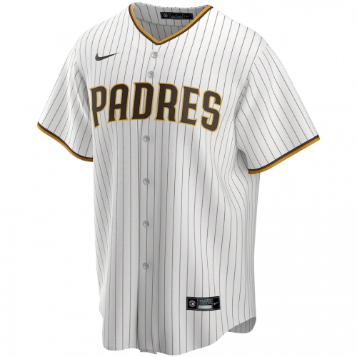 San Diego Padres 2020 Home White&Brown Replica Custom Jersey Mens 